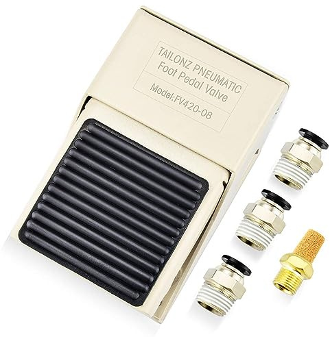TAILONZ FV-420 1/4 BSP 2-Position 3-Way Foot Pedal Valve | Responsive Flow Control, Stable Positioning, Automation-Ready, Directional Switching, Workshop Utility.