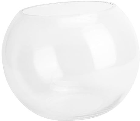 ABOOFAN Glass Air Plant Terrarium, Bubble Bowl Fish Tank Hydroponic Plant Vase Candy Jar Container Flower Pot for Succulent Cactus Planter Home Office 20cm