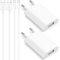 Chargeur iPhone, 4-Pack Cable de Chargeur 2M et 5W Prises USB Compatible avec iPhone 8 7 6 6S SE 2020 5S 5 5C 14 13 12 11 10 Pro Max XR X XS Plus Pad, Adaptateur de Charger avec Câble Romalux