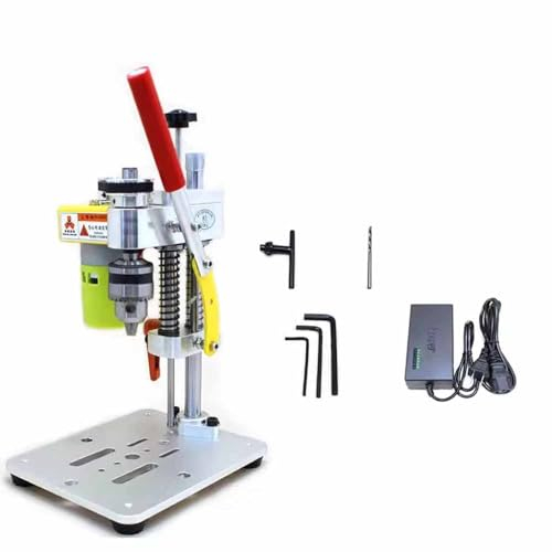 LeTkingok Präzisions-795-Motor-Tischbohrmaschine, Mini-Bohrmaschine, Tragbare Tischbohrmaschine, B10-Bohrfutter, Metall, Holz, Jade, Bastelwerkzeug