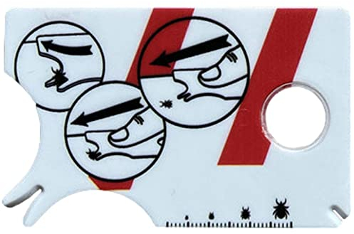 Qurygin Tick-Karte Mit Lupe - Zeckenkarte Mensch Mit Zwei Verschiedene Rillen, Zeckenkarte Für Menschen, Ermöglicht Einfaches Entfernen Von Zecken, Zeckenentferner Für Hunde Und Katzen 8,4x5,4cm