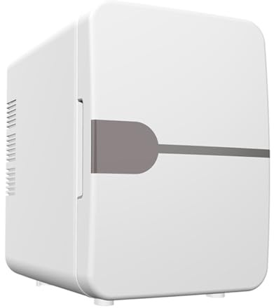 GIZNXBA Mini Frigo De Chambre Rose 6 litres Mini Réfrigérateur De Voiture, Petit Frigo Cosmetique avec Compartiments, Refroidisseur Et Réchauffeur, pour La Chambre, Le Bureau(Color:/White,Size:A)