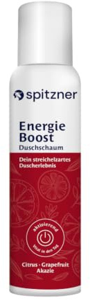Spitzner Duschschaum Energieboost 150ml (1er Pack) | Wellness-Dusche | sanft reinigender Schaum | dermatologisch getestet, vegan und hautverträglich | aktivierend