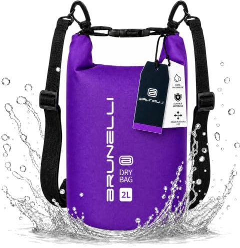 Brunelli Dry Bag 2L Wasserdicht Packsack Trockensack SUP Kajak Angeln - Lila