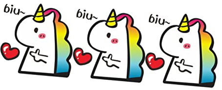 LALADEFIEE 3stücke Teiliges Cartoon Einhorn Autoaufkleber Selbstklebend Reflektierend Kreativ Vielseitig Für Auto Fenster Dekoration