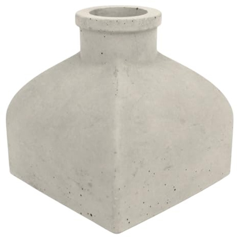 Handworkz | Feyna - mini Vase viereckig aus Beton | wasserdicht | für frische Blumen oder Trockenblumen nutzbar | auch als Kerzenständer für Stabkerzen geeignet | Made in Germany (Grau)