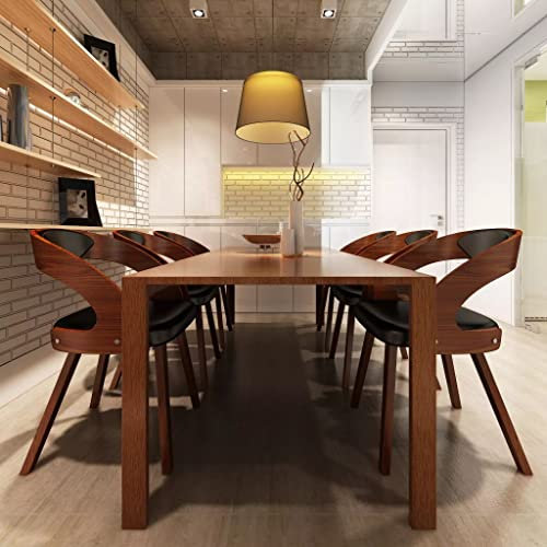 Sufrk Esszimmerstühle 6 STK. Braun Kunster Stuhl Esszimmer 6er Set KüChenstüHle Holz Stuhl