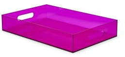 rymd Dekoratives Tablett, 25 x 38 cm, Acryl, bruchsicher, modernes Design, Serviertablett, Coffee Table