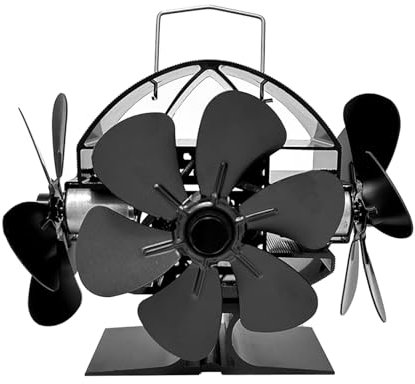 Pratico ventilatore da forno a calore per stufe a legna ottimizza l'efficienza termica con monitoraggio in tempo reale, senza batterie necessarie