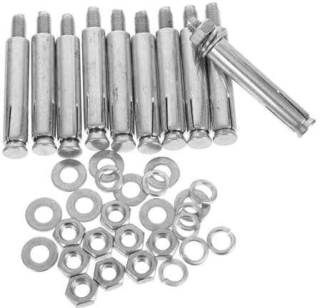 HOMOBABE 10pcs Expansion Bolts Heavy Duty Metal Expansion Screws for Fixing for Various Applications and Secure Connection for Professionals and Enthusiasts