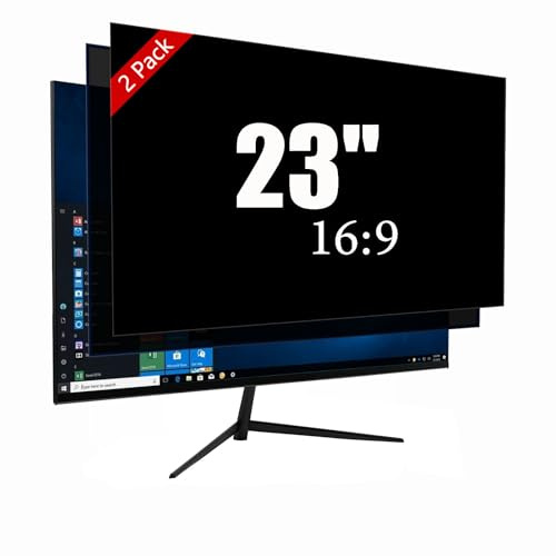 Ceydebne 23 Inch Privacy Screen for Monitor with 16:9 Widescreen Monitor Blue Light Screen Protector - Anti-Glare - Anti-Scratch Protector Film for Data Confidentiality Privacy Shield [2 Pack]