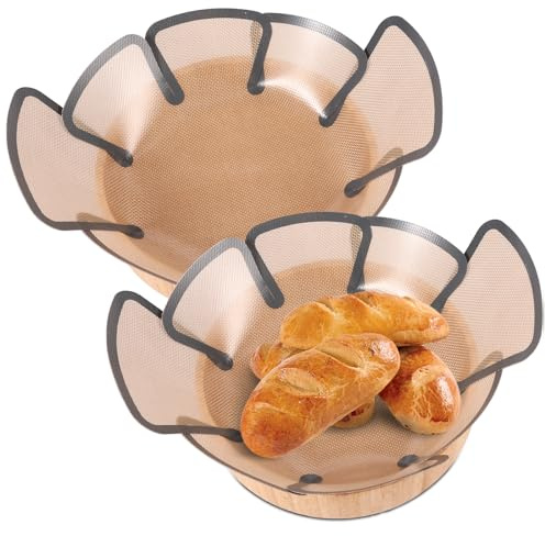 2Pcs Silicone Bread Loaf Pan Liners,Reusable Oven Liner Round Loaf Tin Liners,Nonstick Baking Mat,46x37cm Bread Pan Liner with Handles for Baking Cookies Cakes Pastries Pizza Roasting