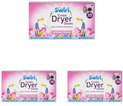 Spring Fresh Tumble Dryer Laundry Sheets 105 Pack For Fresh Clothes and Linen