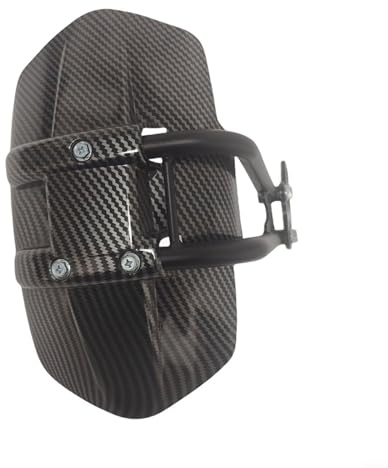 Parafango posteriore per bicicletta elettrica da 10 a 12 pollici, ABS paraspruzzi effetto carbonio con regolazione dell'angolo, robusto parafango di ricambio per scooter elettrico N1S per