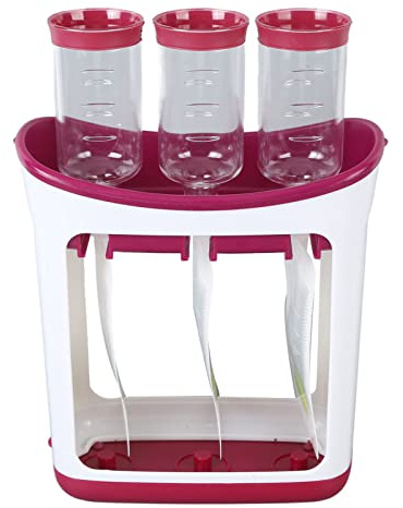 Generic Baby Food Squeeze Station Säker Påsefyllningssats för Halvfasta Puréer med Förvaringspåsar, Enkel Spädbarnsmatmaskin för Smutsfri Matning Hemma eller på Resa