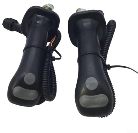 Hosrivae Sostituzione della maniglia del joystick dell'escavatore a 3 pulsanti per Dx225 Dh225 a 9 Leve di controllo idraulico Dh300-9 - Struttura in plastica resistente e lega Finitura nera