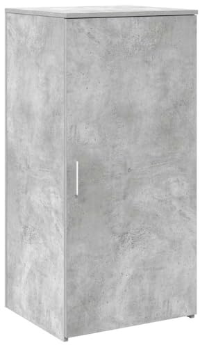 Kaorsrow Armadio portaoggetti grigio cemento, 50 x 45 x 103,5 cm, armadio da ufficio compatto in legno con anta, versatile armadietto per ufficio, bancone di ricevimento e organizzazione
