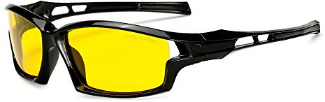 Long Keeper Nachtsichtbrille Autofahrer Sport, Nachtfahrbrille Anti-Blend Sonnenbrille Gelb für Herren Damen Nachtbrille zum Autofahren Sportbrille UV Schut