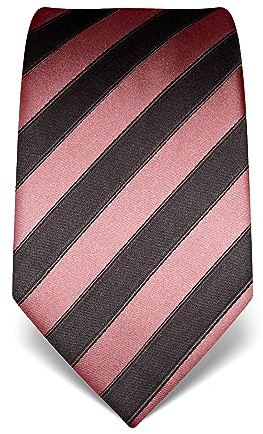 Vincenzo Boretti Herren Krawatte reine Seide gestreift edel Männer-Design zum Hemd mit Anzug für Business Hochzeit 8 cm schmal/breit