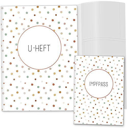 OLGS U-Heft und Impfpasshülle 3-teiliges Set | Little Friend | Untersuchungsheft Hülle 3-teilig & Impfpass Hülle | Geschenke Baby | Babygeschenke zur Geburt (U-Heft Set 3-teilig, Tommy Blanko)