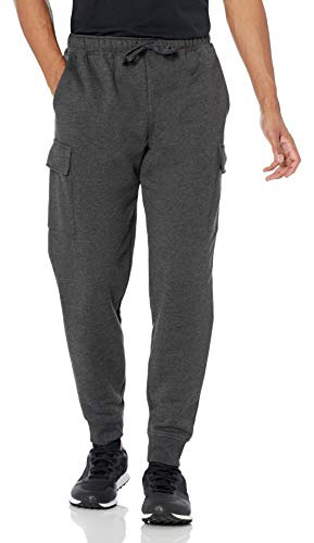 Amazon Essentials Pantalon de Jogging Cargo en Polaire pour Homme, Anthracite chiné, Taille M