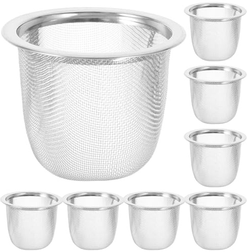 DOITOOL Lot de 8 filtres à thé en acier inoxydable pour théière 5,8 x 4 cm