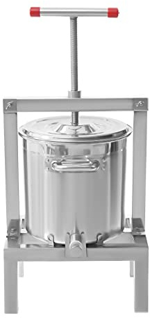 DIY Large Fruit Honey Presser, Beeswax Extractor Beekeeping Machine, Fruit Wine Press Extractor with 10L Stainless Steel Strainer for Cider, Wine and Juice Making