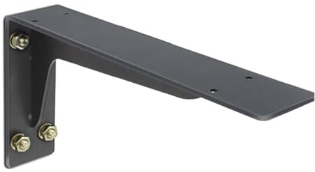 BBTISG L Metal Brackets, Countertop Support Brackets Wall Mounted Solid Shelf Brackets for Scaffold Board Worktop Shelves Floating Desk for Scaffold Board with Screw (10in)