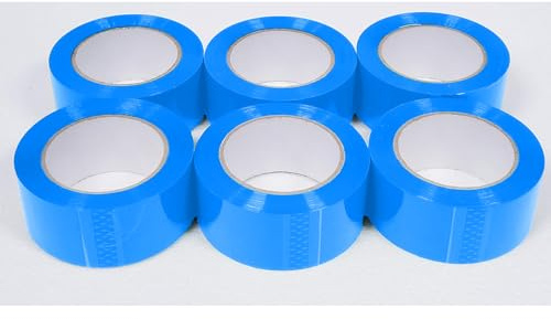 GREATOYAR Pack 6 Rollos Cinta Embalar, Cinta Embalaje, Cinta Adhesiva para Embalar Mudanza y Almacenamiento, Cajas y Paquetes, Longitud 40 Metros, Color Azul, 6 Rollos