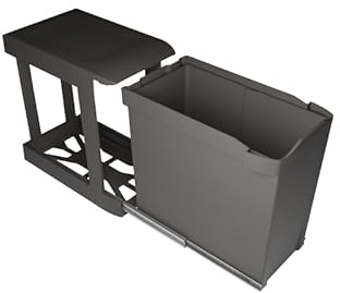 GOLLINUCCI Poubelle coulissante ouverture automatique - Contenance : 30 L - Nombre de seaux : 1