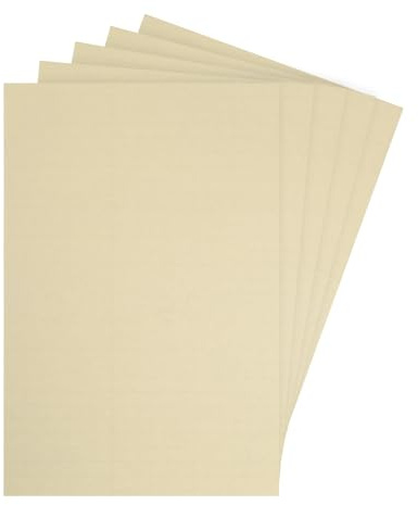QUARKZMAN Puppenhaus Bodenbeläge 12 Zoll x 8 Zoll Puppenhaus Tapete und Bodenbelag Einfarbig Hellbeige für Puppenhaus Sandtisch Modellzubehör 5 Stück