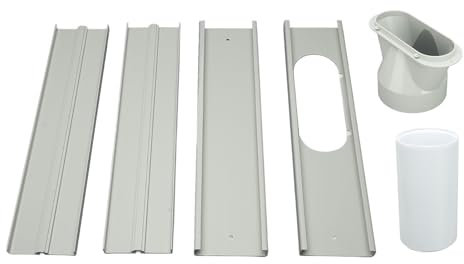 Kit De Ventana De Aire Acondicionado Portátil, Corredera Horizontal Vertical Ajustable Kit De Sellado Para Ventana De Aire Acondicionado Portátil Para Manguera De Escape De 5''