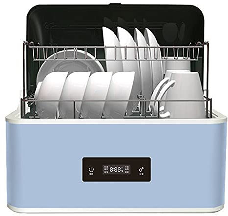 Lavavajillas pequeño, máquina de cepillado inteligente de gran capacidad, lavavajillas multifuncional, lavavajillas de mesa completamente automático para lavavajillas, secado/almacenamiento