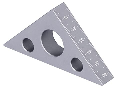 Ruler, Right Angle Ruler Aluminum Thickened Alloy Woodworking Height and Angle Measuring Tool 3D Multi-Angle Measuring Ruler for DIY Woodworking Workshop Table and Miter Saw