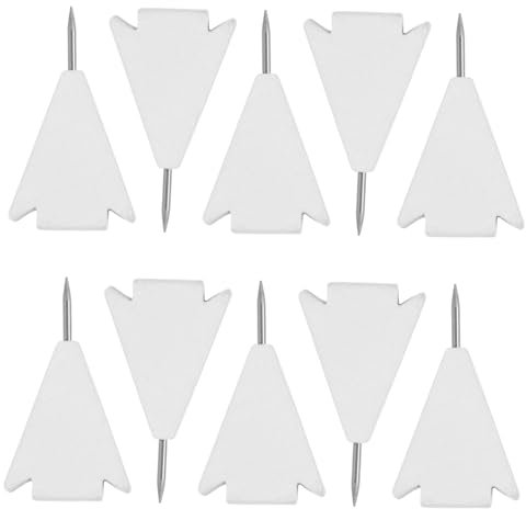 OSALADI 10 Stück hölzerne Stecknadel Stifte Reißzwecken aus Stahl heftet Reißzwecken Bulletin Board Tacks Planke mit Hochleistungs-Stecknadeln Push-Pin-Haken Eisen Weiß