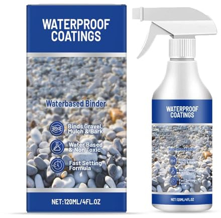 Pebble Glue, Resin Gravel Binder, Waterbased Binder for Gravel Stones and Mulch on Borders, Patios & Garden Paths, Weather-Resistant Mulch Glue, Non Toxic & Pet Friendly (1)
