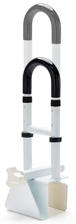 Adjustable Bathtub Handle and Grab Bar, Bathtub Safety Rail with Non-Slip Grip for Seniors, Elderly, Fits 3.1 to 6.7 Inch Tub Walls, Supports 300 lbs