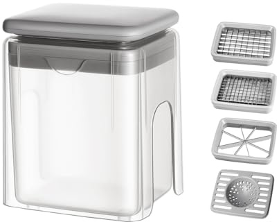 Buhygn Cortador de | 4 en 1 Manual Multifuncional Utensilios de Cocina - Cortador y Rebanador de Verduras - para Ensalada Fruta Cocina Casera Camping Fiesta Hamburguesas Catering