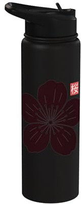 Fiori di ciliegio Sakura Fiore giapponese Kanji Stainless Steel Insulated Water Bottle