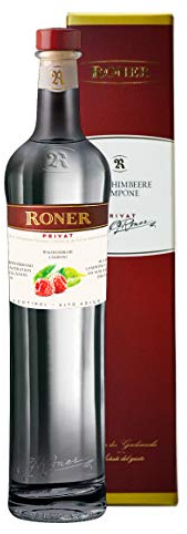 Roner Himbeere Privat - Acquavite di lamponi (1x 0,5l) - Acquavite di Frutta Privat dalla Distilleria Artigianale Alto Adige Südtirol più premiata d'Italia - 500 ml