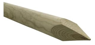 Faura - Tutor de Madera de Sombrilla con Punta | 250x12 cm. (Alto X Diámetro) -