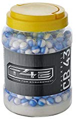 T4E Paintball Kugeln CKB 43, Munition Kaliber 0.43, 500 Stück, Chalkballs mit weißer Kreide