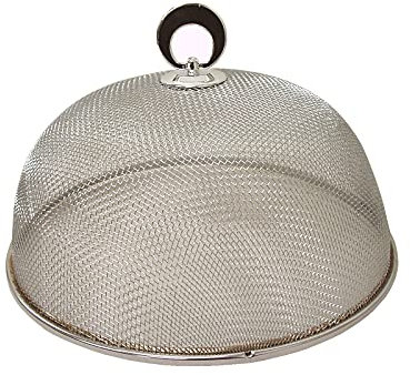 WH WORKING HOUSE Tapa Quesera Campana Rejilla Metal Redonda con ASA Plegable Mediana