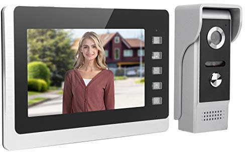 SONK Système d'interphone vidéo filaire, portier vidéo filaire à nocturne 2 voies avec coque en alliage de zinc pour la surveillance vidéo à domicile pour l'appartement de villa de bureau(#1)