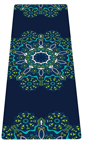 LaiEr Tragbare Reise-Yogamatte, faltbare, leichte Trainingsmatte – ideal für Yoga, Pilates, Bikram, Stretching, Training und Bewegung (183 cm x 61 cm x 1,5 mm) Mixed Flowers