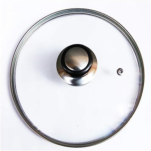 BAZAC Pfannendeckel, Pfannendeckel aus gehärtetem Glas, Pfannendeckel, Bratpfanne, Dampfgarer, Abdeckung, Haushalt, transparent, Ersatz-Topfdeckel, 12 cm