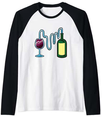 Wine for pharmacist with wine bottle Raglan Baseball Tee