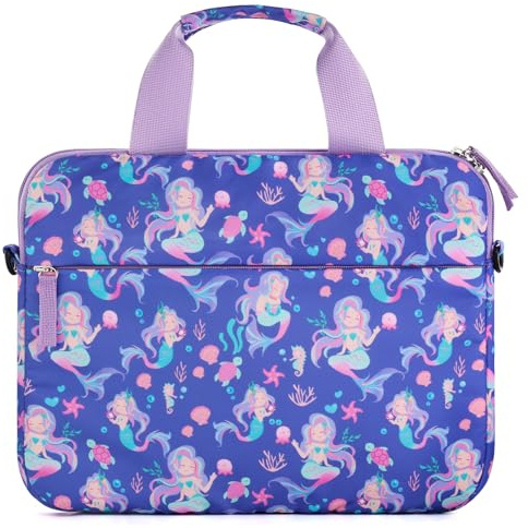Foxstory Kinder-Tablet-Hülle für Mädchen, Kinder-Tablet-Tasche für Fire HD 10, HD 8, 7 Kindle, Meerjungfrau-Violett