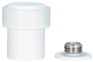EVI Herrajes | Türstopper aus Weiss lackiertem Edelstahl | Ø24x35mm | Gewindebasis | Weiss Natursilikonkautschuk| inkl. Schraube + Klemmdübel | I-181