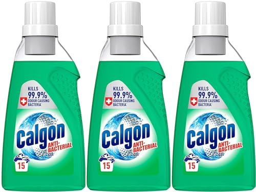 Calgon Antibacterial Washing Machine Cleaner and Limescale Remover, Water Softener Gel, Helps to Maintain your Washing Machine, 750ml, Pack of 3